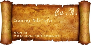 Cserny Násfa névjegykártya